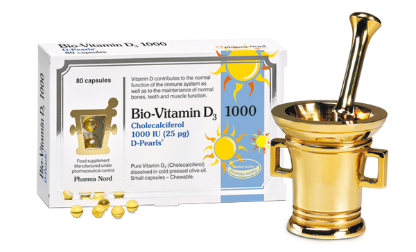Pharma Nord D-Pearls 1000 Bio-Vitamin D3 Cholecalciferol 1000 IU 25mcg