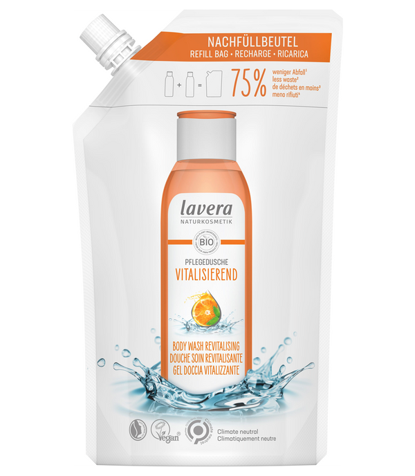Lavera Revitalising Vegan Body Wash Refill (Orange and Mint) 500ml