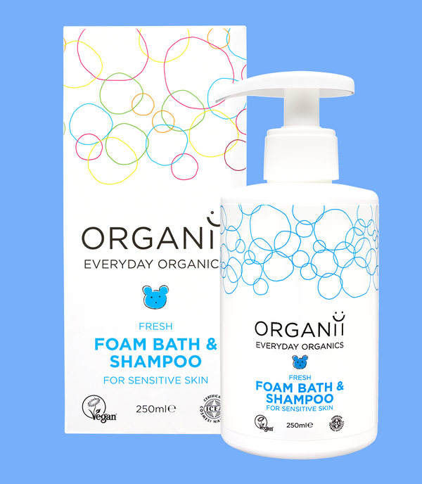 ORGANii Organic Fresh Foam Bath & Shampoo For Babies and Children 250ml